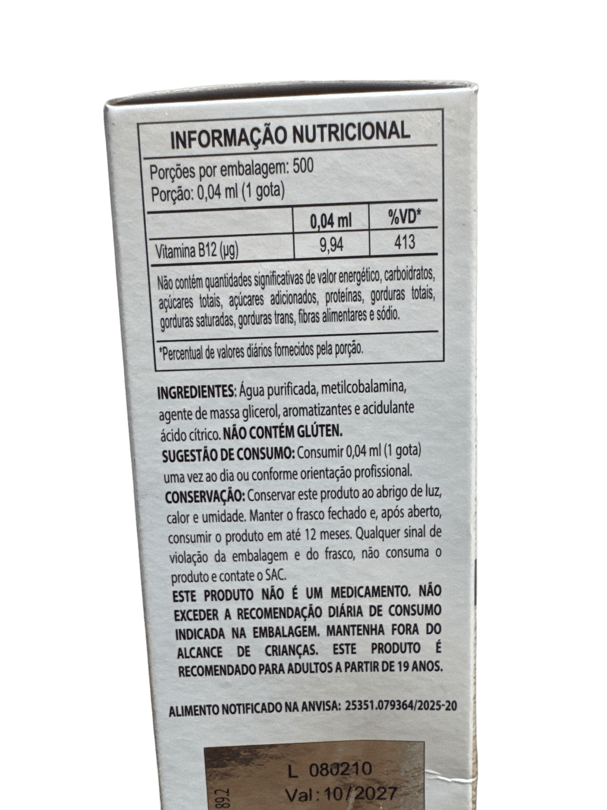 VITAMINA B12 LÍQUIDA 20ML — NUTRIFY