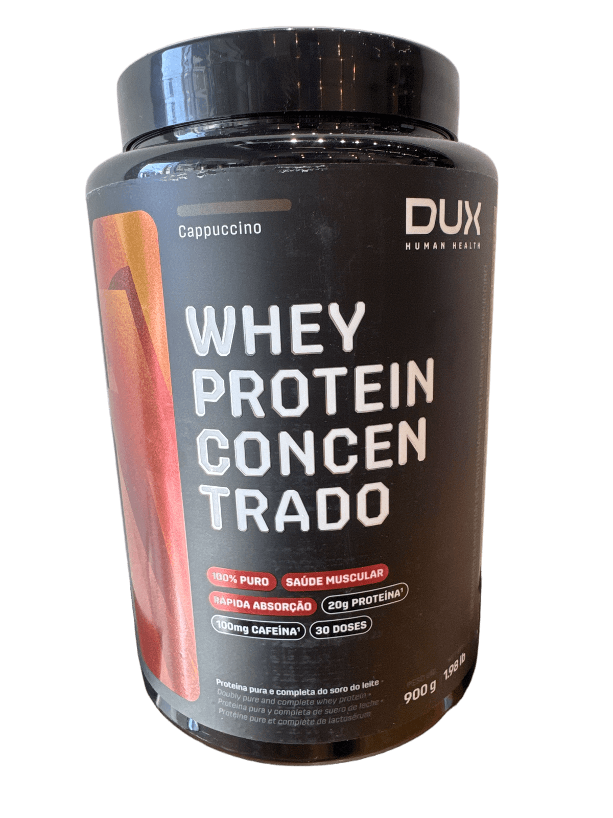 WHEY PROTEIN CONCENTRADO CAPPUCCINO 900G — DUX — DUX