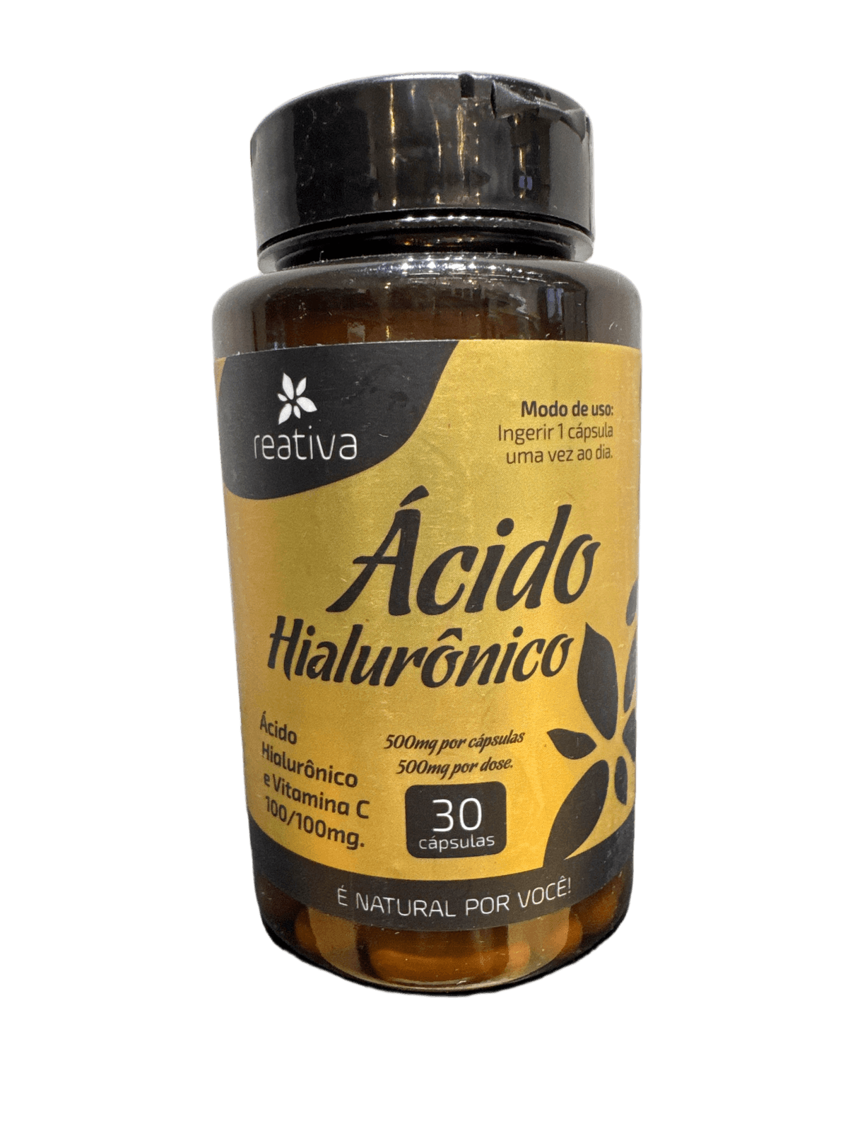 ÁCIDO HIALURÔNICO + VITAMINA C 30 CÁPSULAS — REATIVA