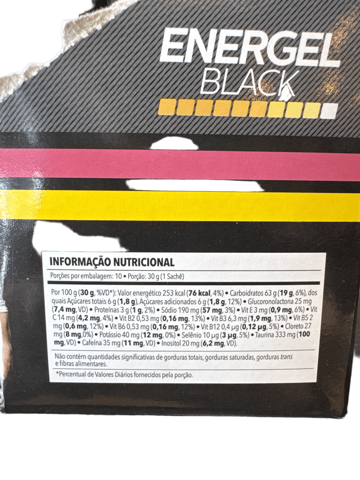 ENERGEL BLACK CHICLETE 30G — BODYACTION