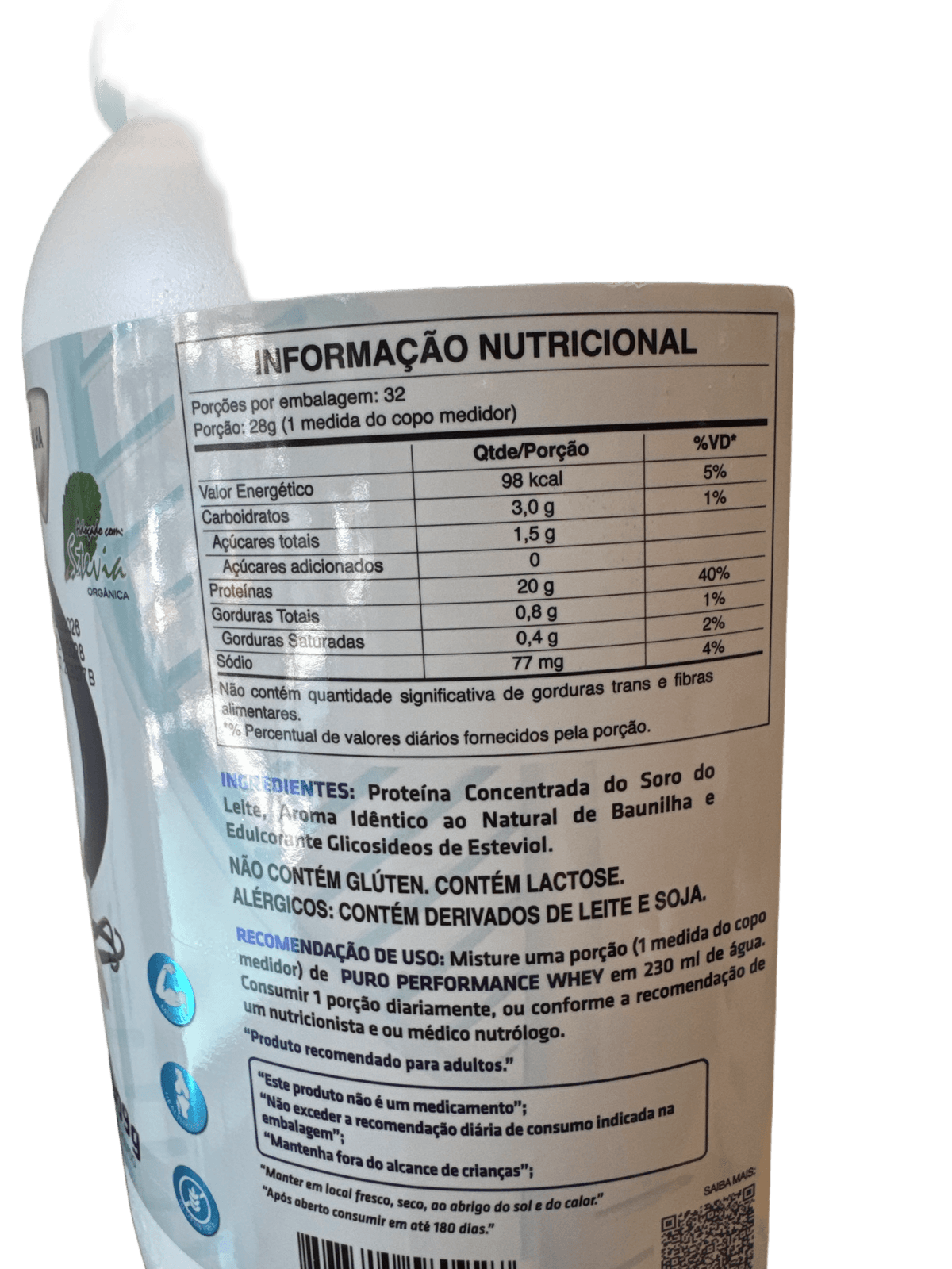 PURO WHEY BAUNILHA 909G — PERFORMANCE