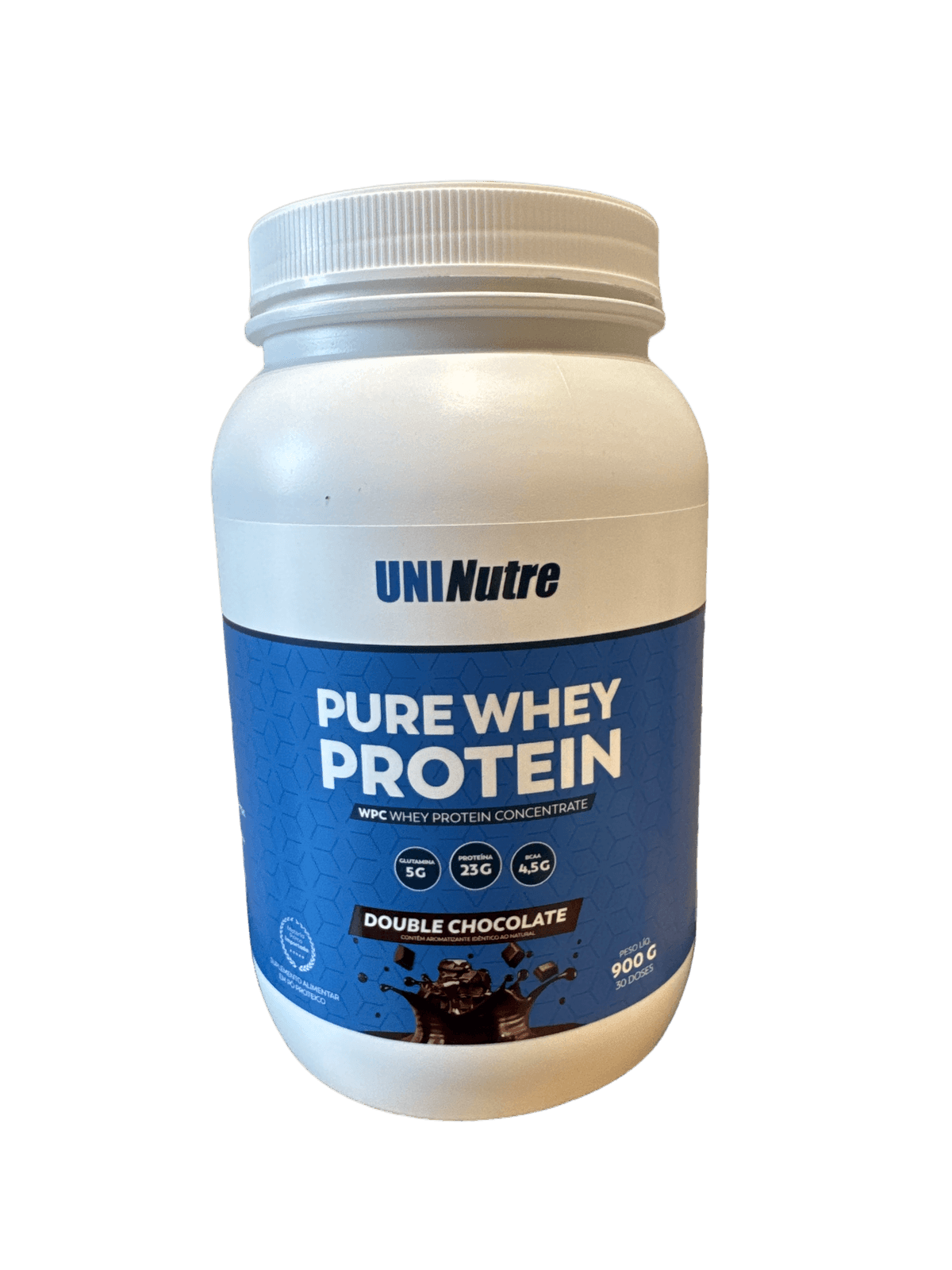 PURE WHEY PROTEIN DOUBLE CHOCOLATE 900G — UNINUTRE — UNINUTRE