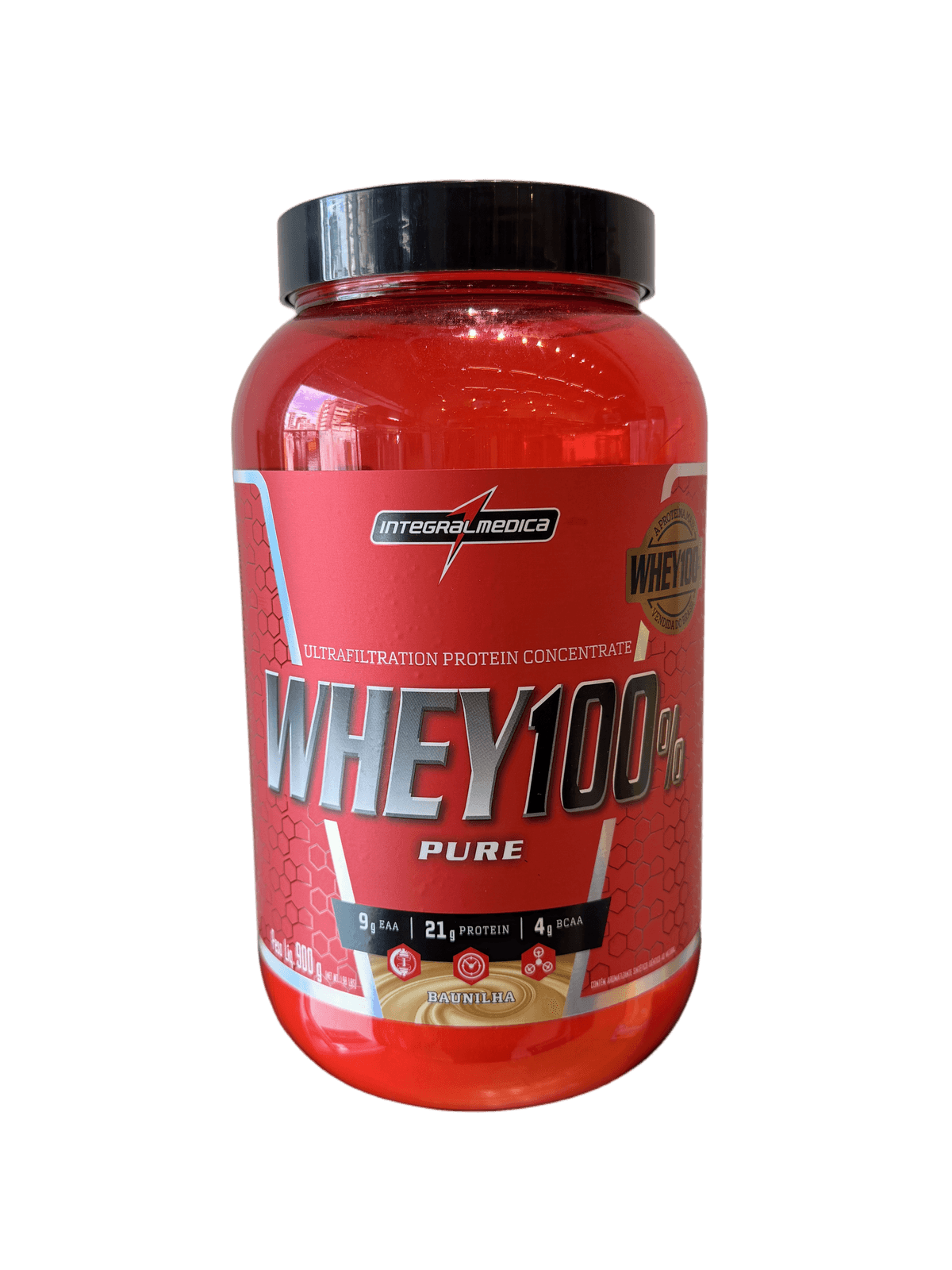 WHEY 100% PURE BAUNILHA 900G — INTEGRAL MEDICA — INTEGRAL MEDICA