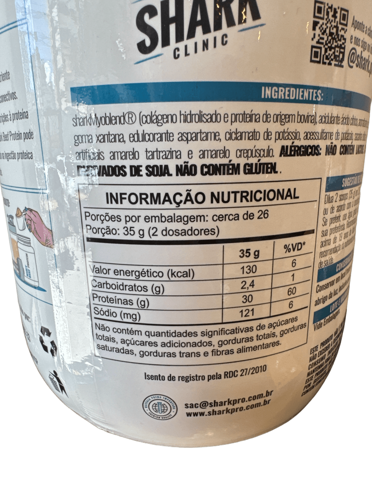 BEEF PROTEIN FRUTAS TROPICAIS 900G — SHARK PRO