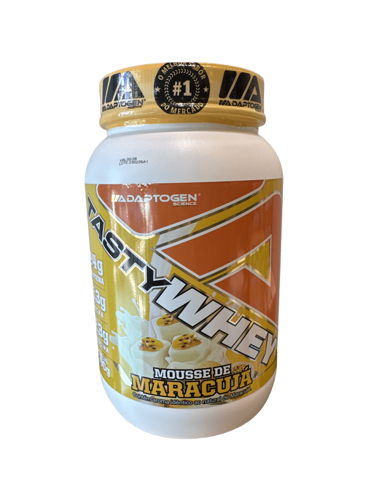 TASTY WHEY MARACUJA MOUSSE 900G — ADAPTOGEN — ADAPTOGEN