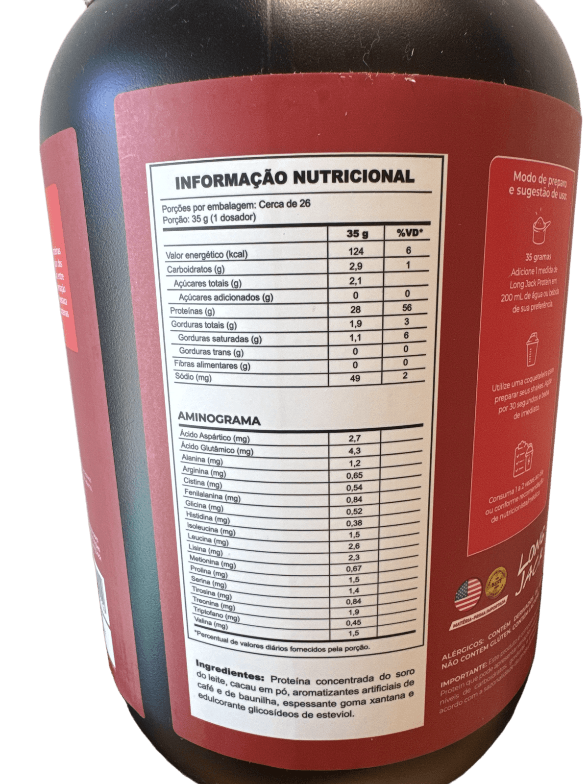 PROTEIN LONG JACK CAPPUCCINO 900G