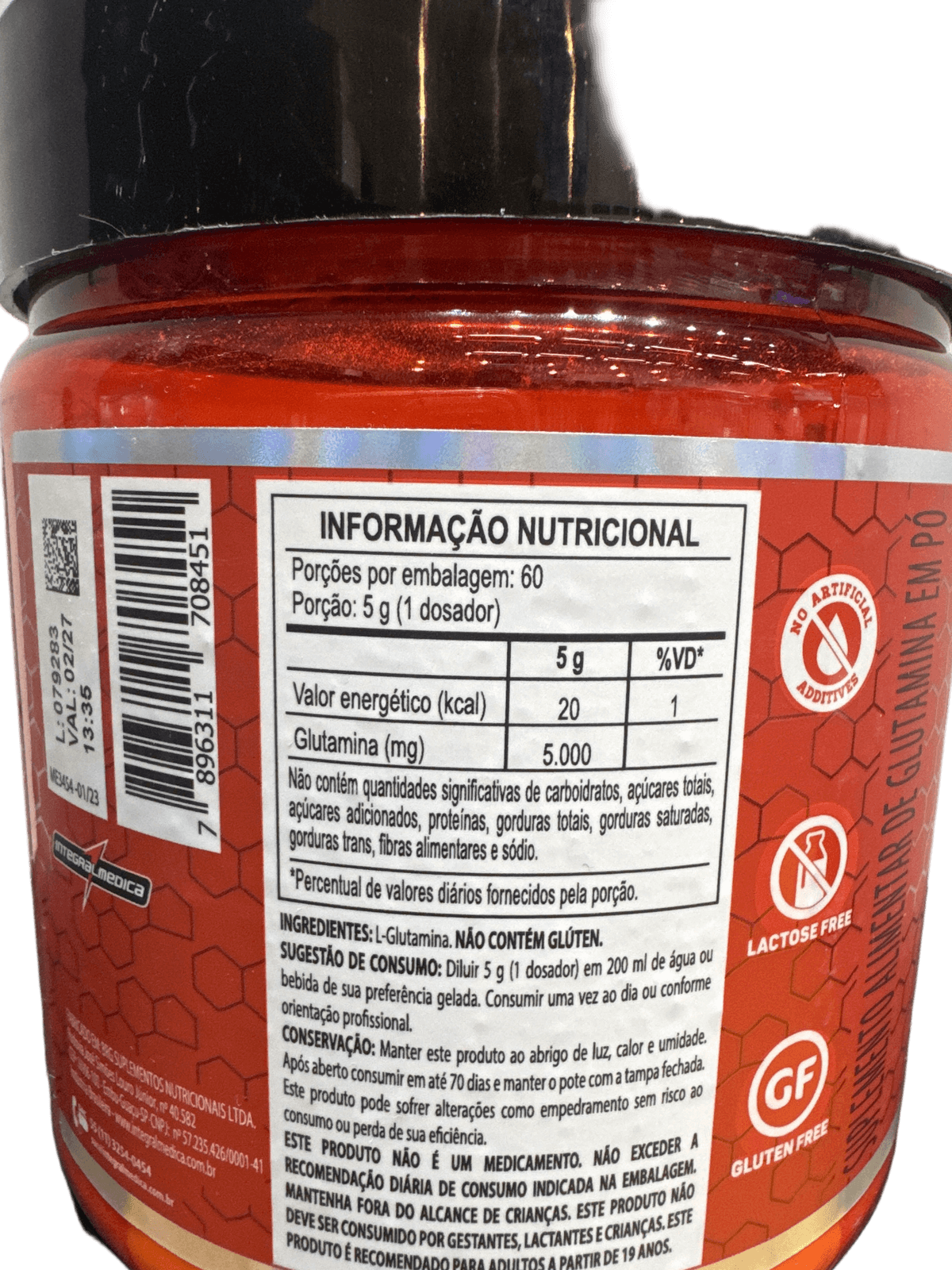 GLUTAMINE NATURAL 300G — INTEGRAL MEDICA
