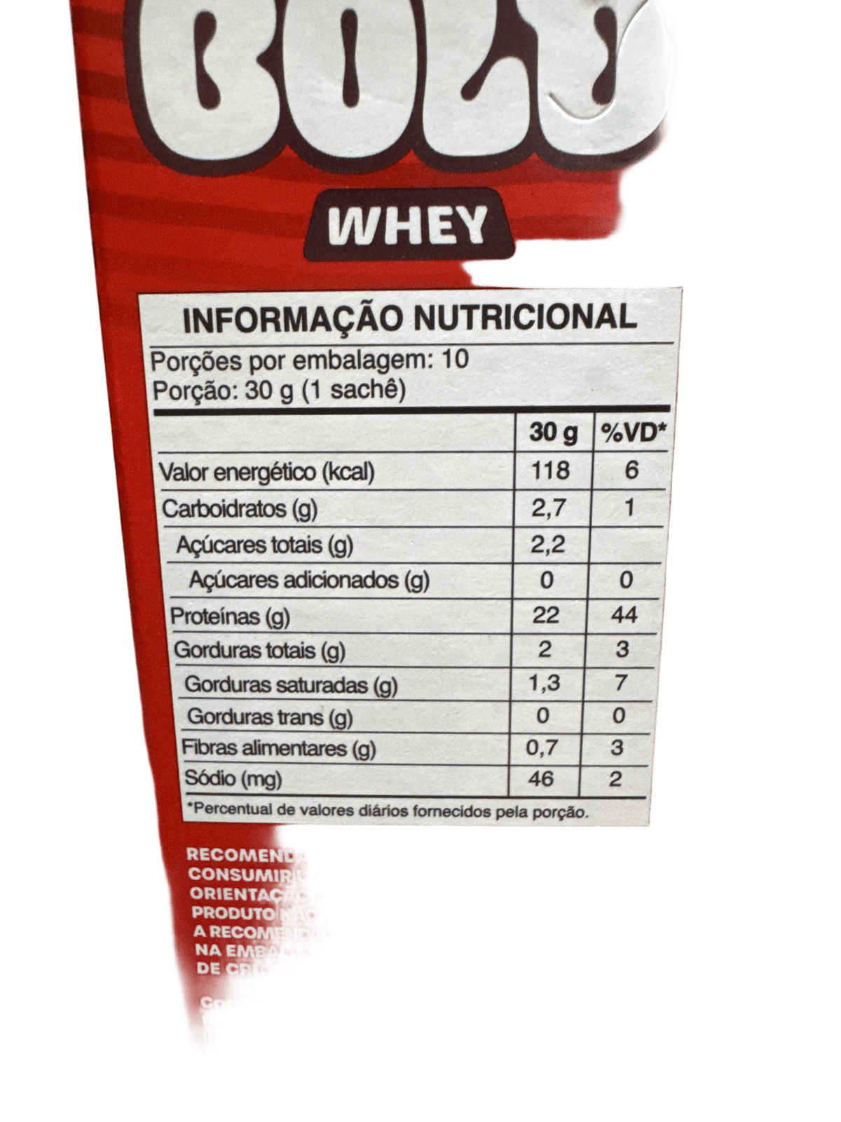 WHEY CHOCOLATE AO LEITE 30G — BOLD