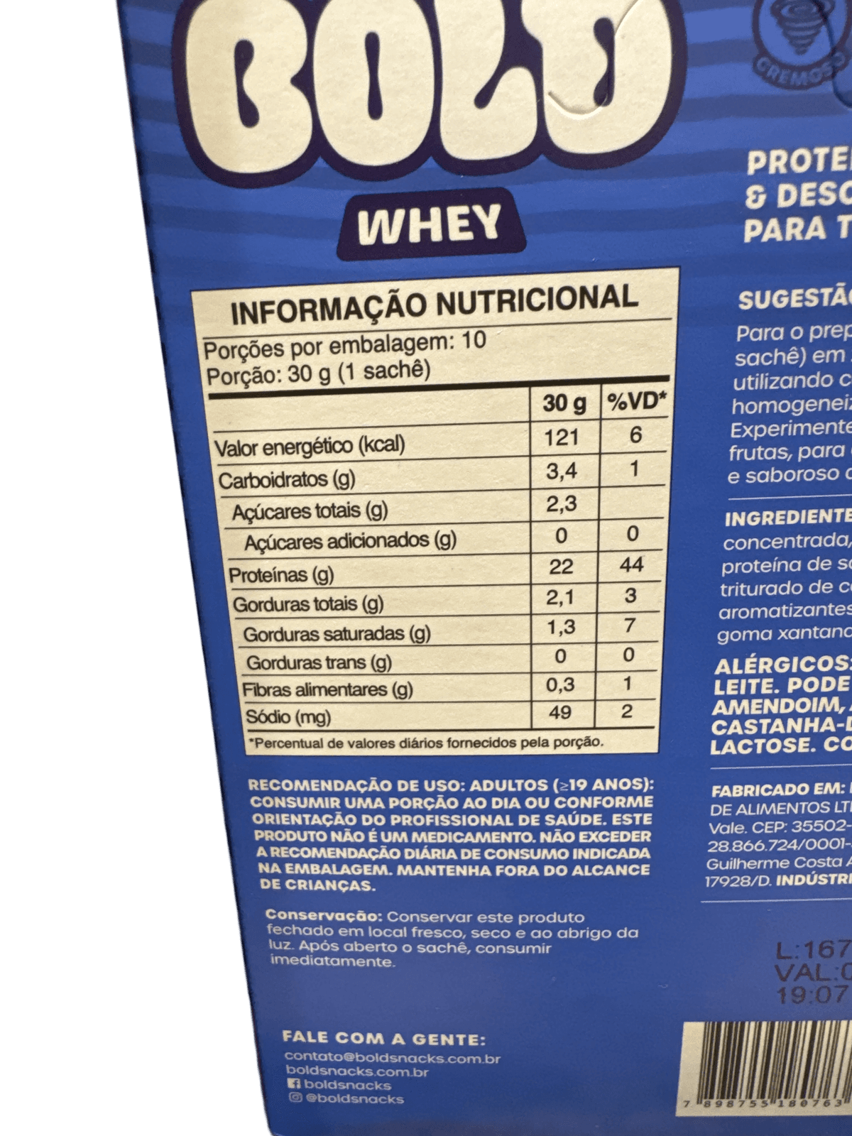 WHEY COOKIES & CREAM 30G — BOLD