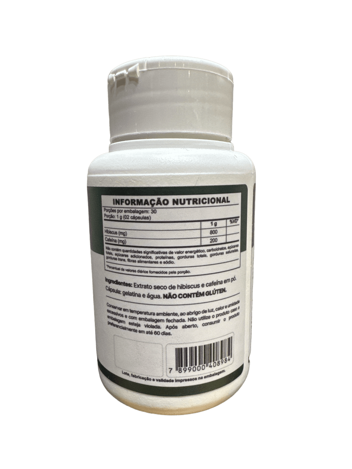 VEGETAL LABS HIBISCO COM CAFEÍNA 60 CÁPSULAS