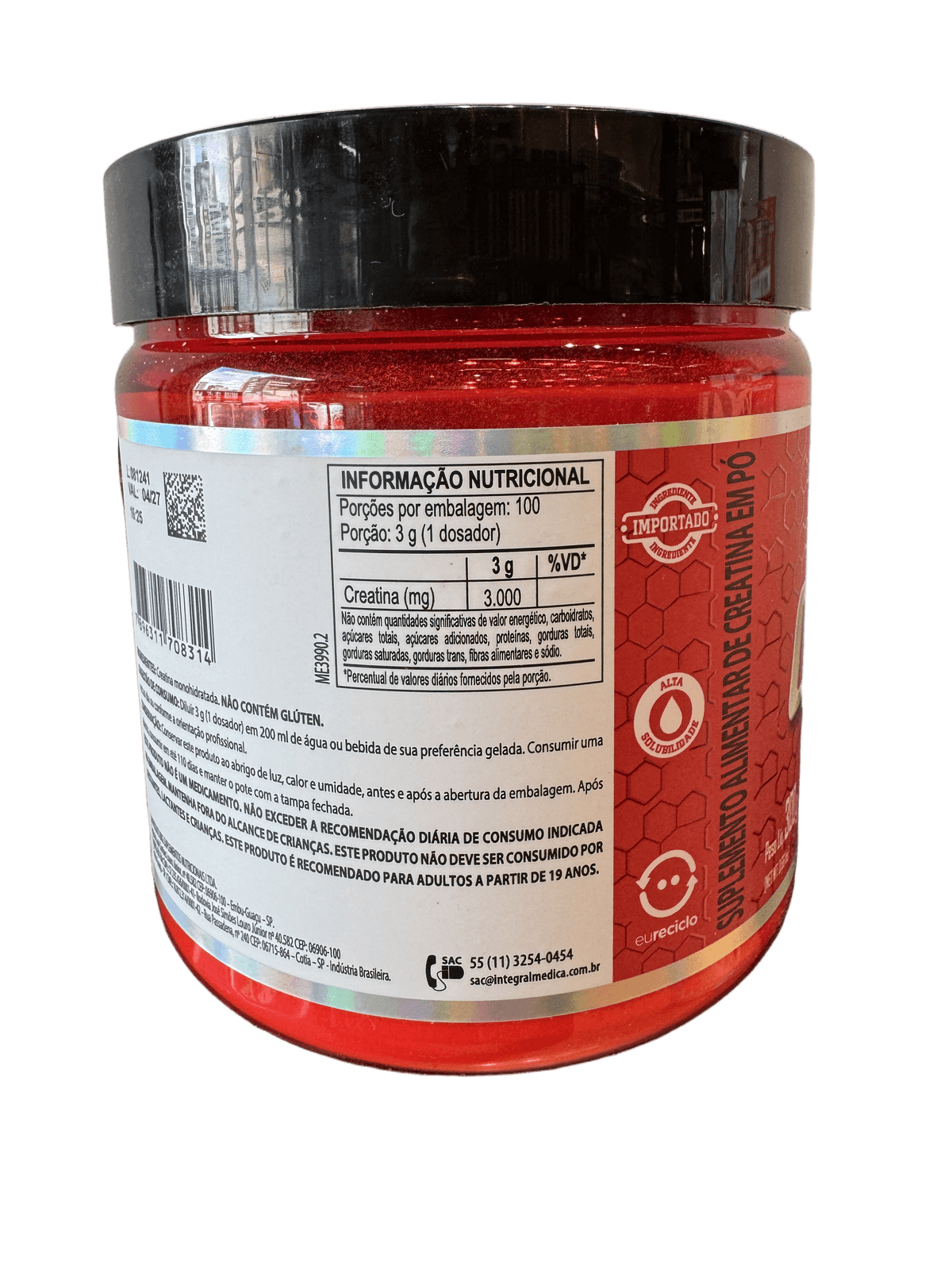 CREATINA 300G — INTEGRAL MÉDICA