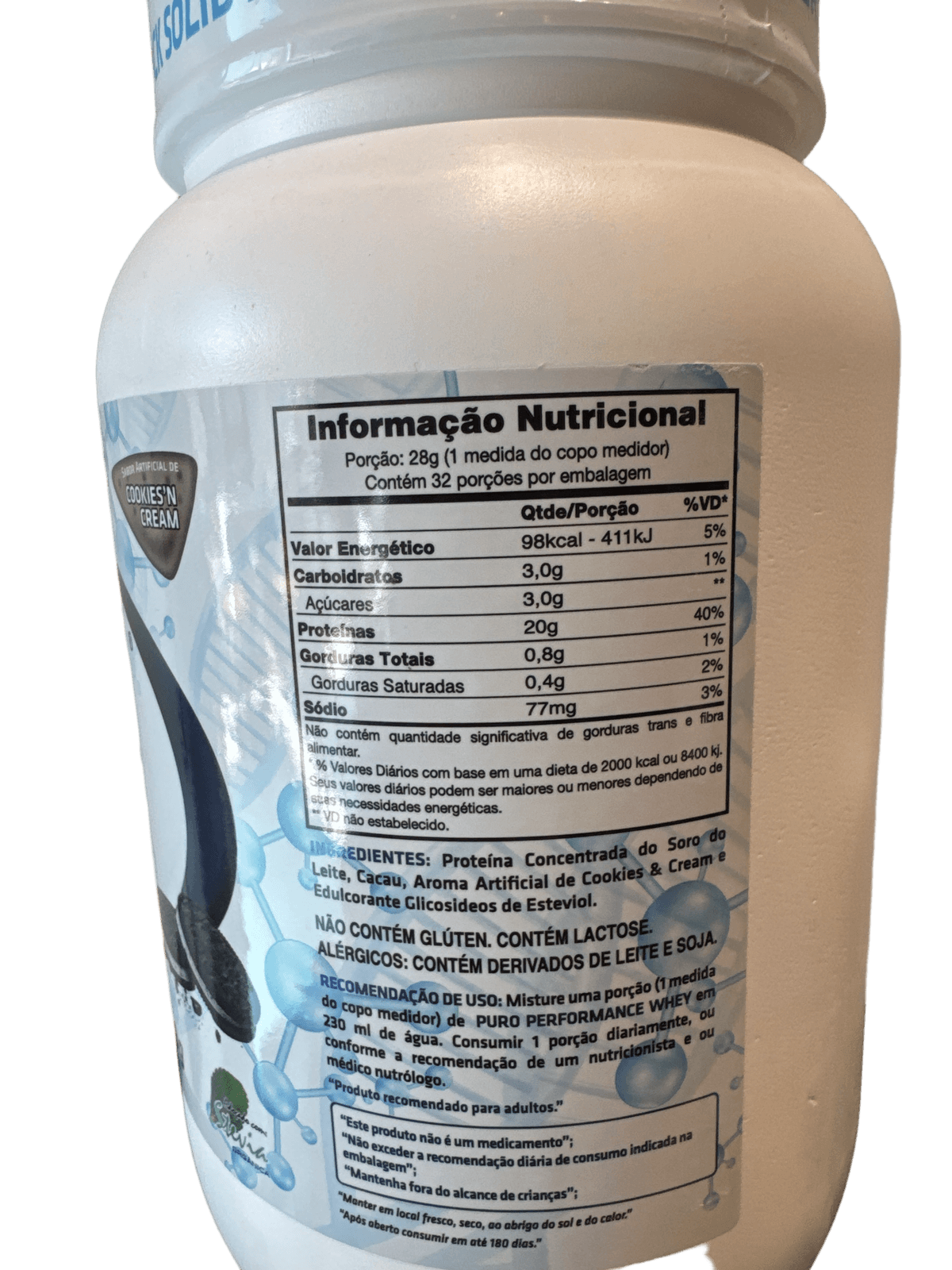 PURO WHEY COOKIES N CREAM 909G — PERFORMANCE