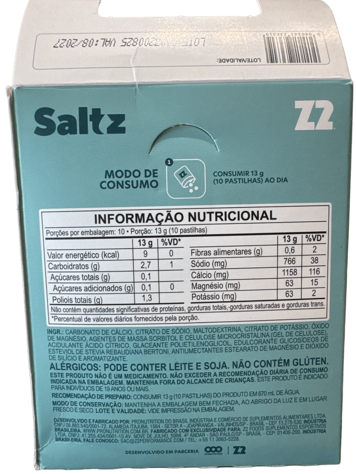 Z2 ENERGY PASTILHA MINT 13G