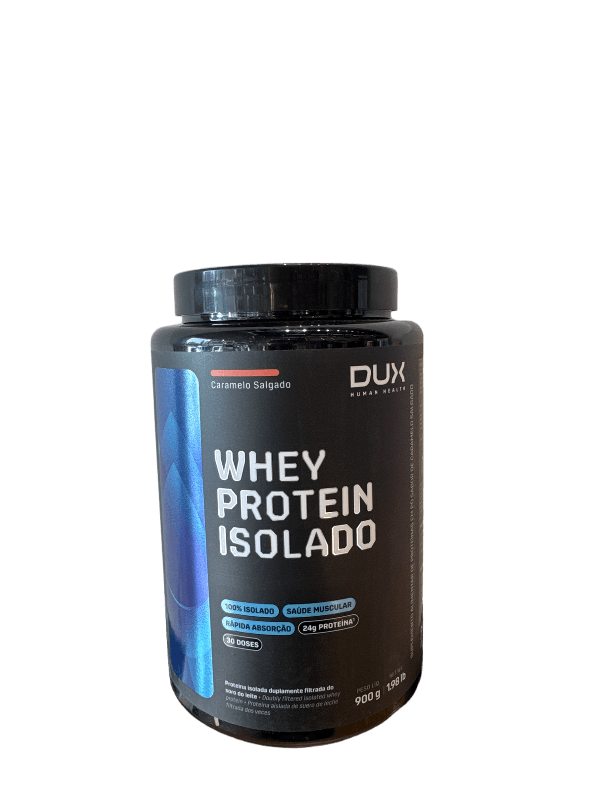 DUX WHEY PROTEIN ISOLADO CARAMELO SALGADO 900G — DUX