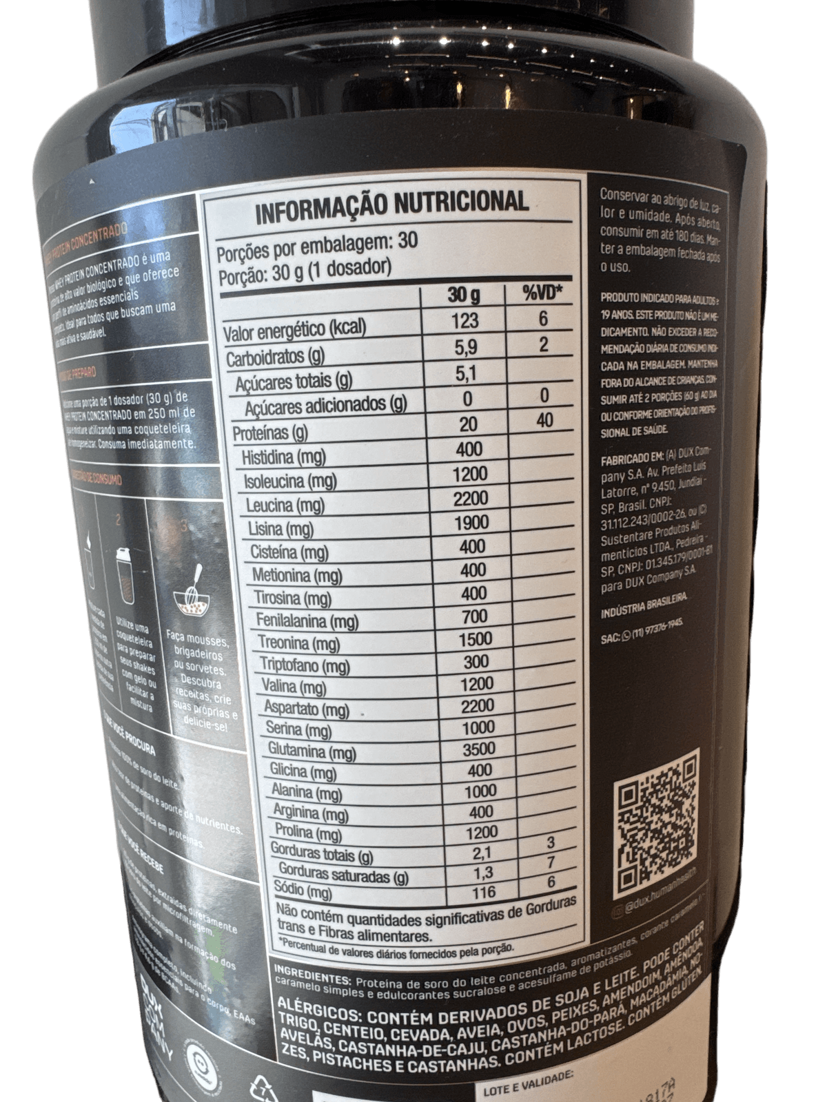 WHEY PROTEIN CONCENTRADO DOCE DE LEITE 900G — DUX