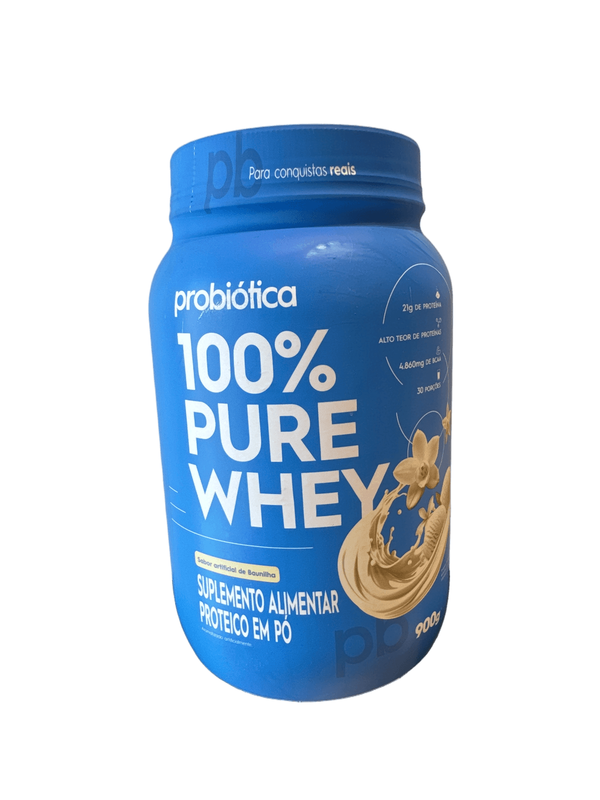 100% PURE WHEY BAUNILHA 900G — PROBIÓTICA