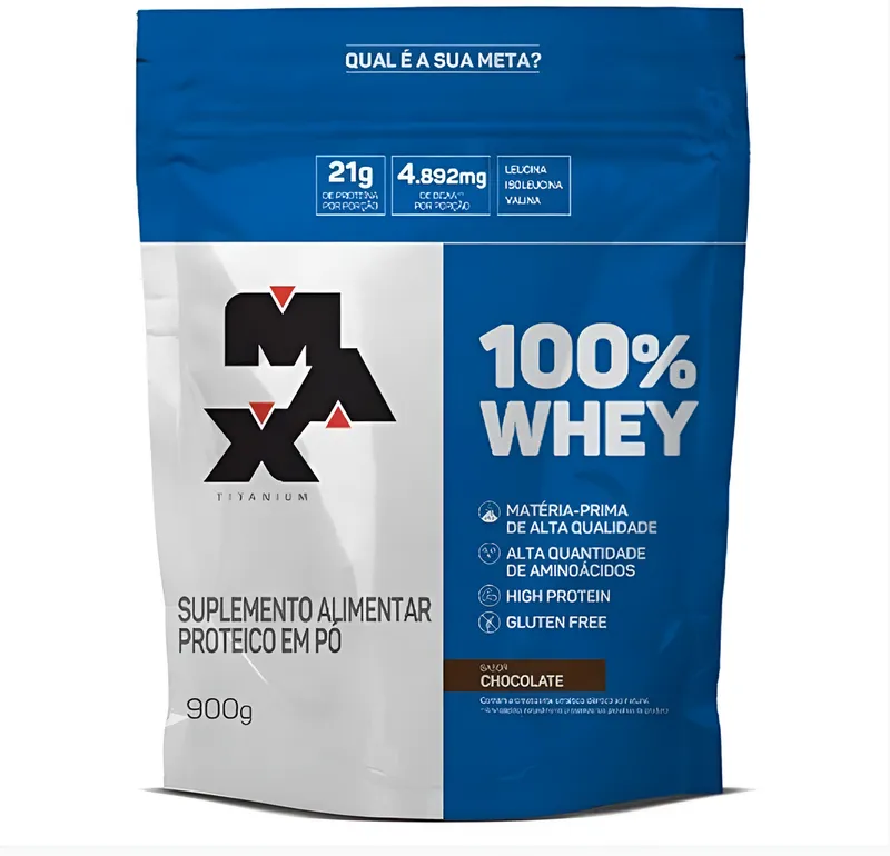 MAX TITANIUM 100% WHEY REFIL CHOCOLATE 900G 