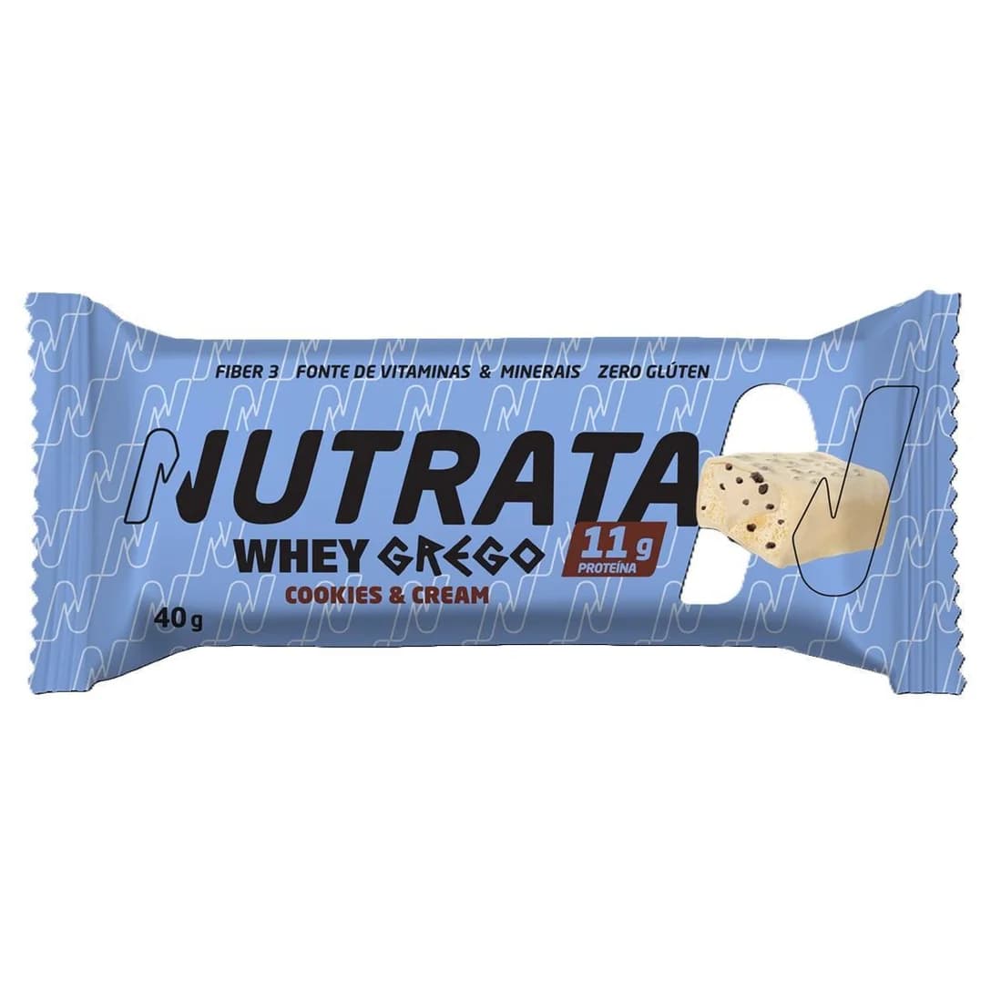 NUTRATA WHEY GREGO BAR COOKIES & CREAM 40G — NUTRATA