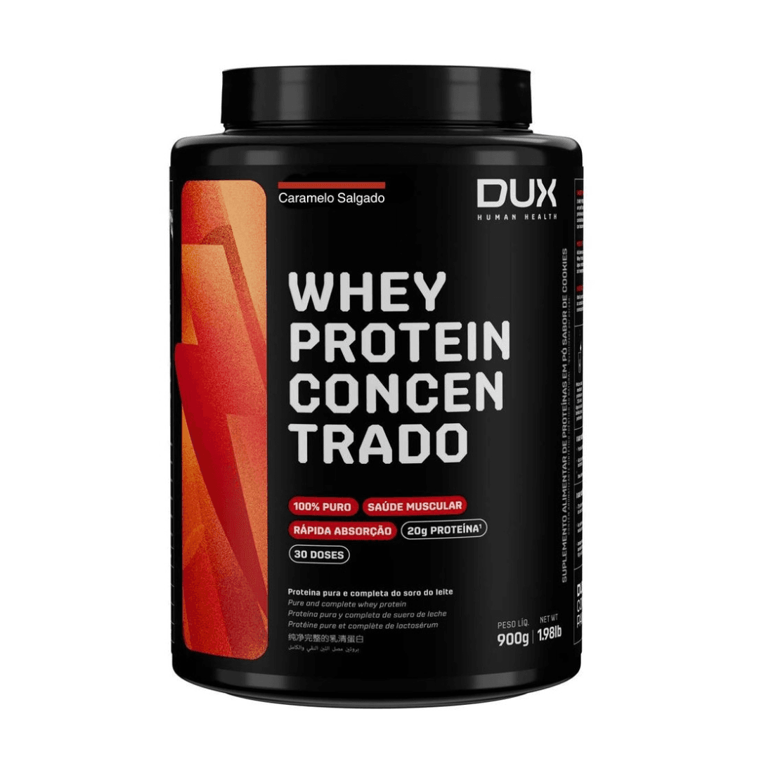 DUX WHEY PROTEIN CONCENTRADO CARAMELO SALGADO 900G 