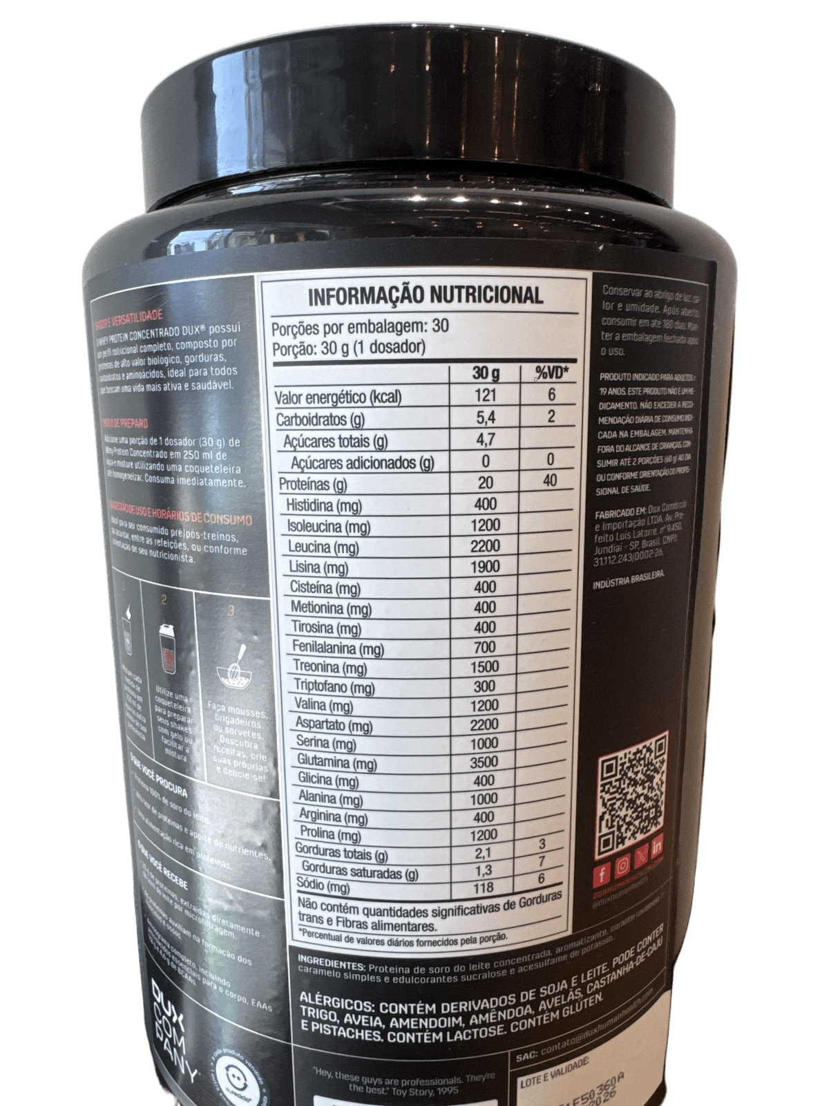 WHEY PROTEIN CONCENTRADO CARAMELO SALGADO 900G — DUX — DUX — vista alternativa