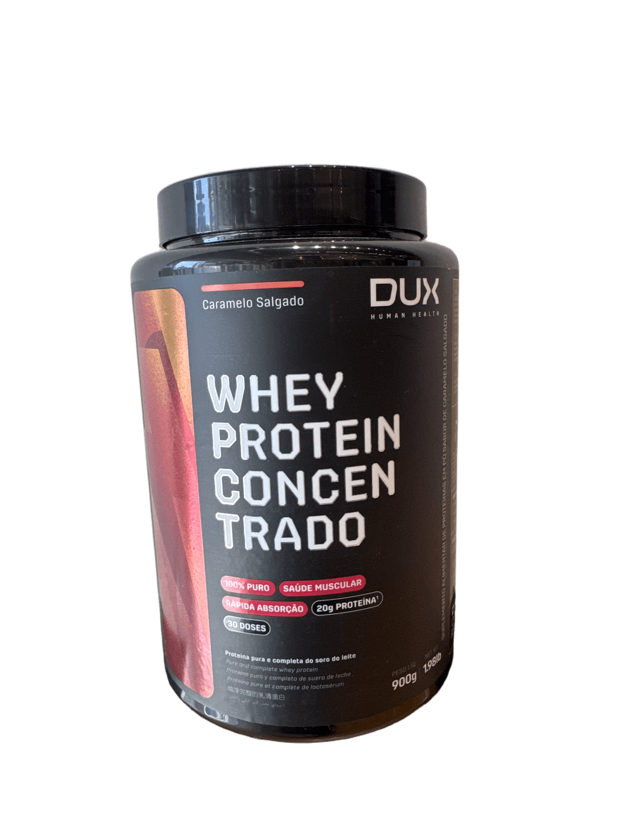 WHEY PROTEIN CONCENTRADO CARAMELO SALGADO 900G — DUX — DUX