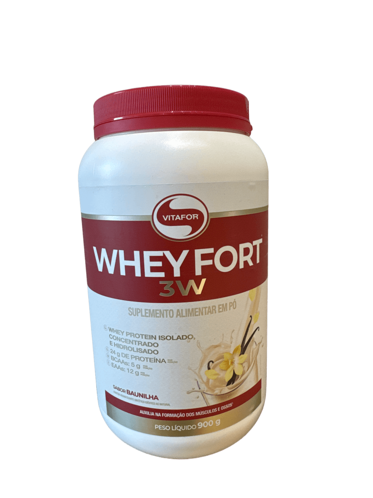 WHEY FORT 3W 900G BAUNILHA — VITAFOR — VITAFOR — vista alternativa