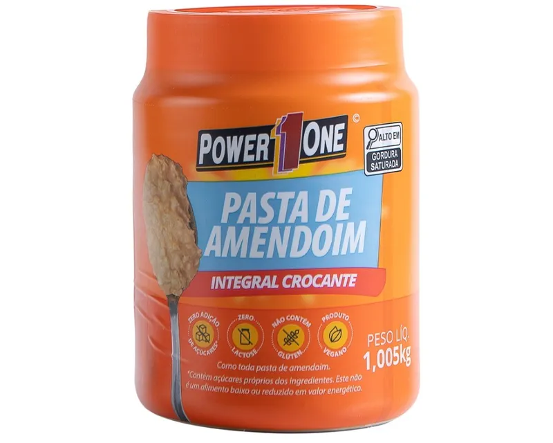 POWER1ONE  PASTA DE AMENDOIM CROCANTE 1.005KG