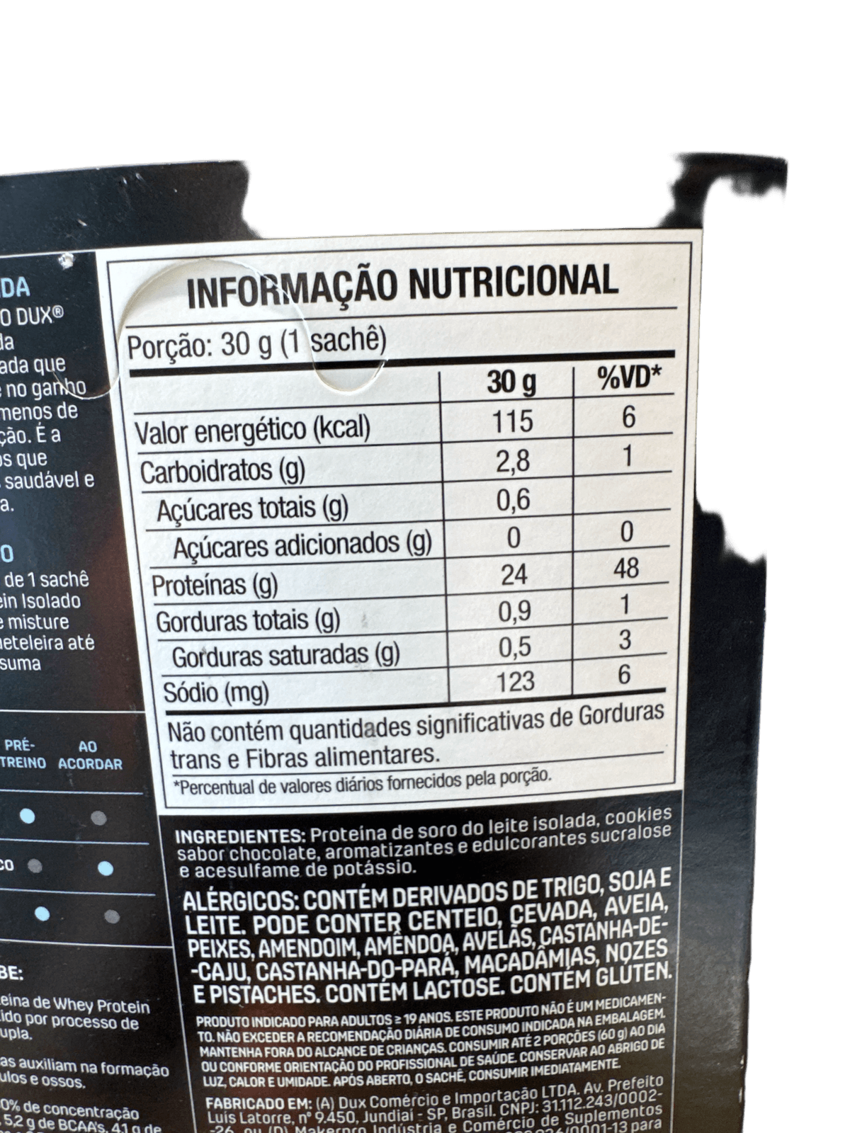 SACHÊ WHEY PROTEIN ISOLADO COCO 30G — DUX — DUX