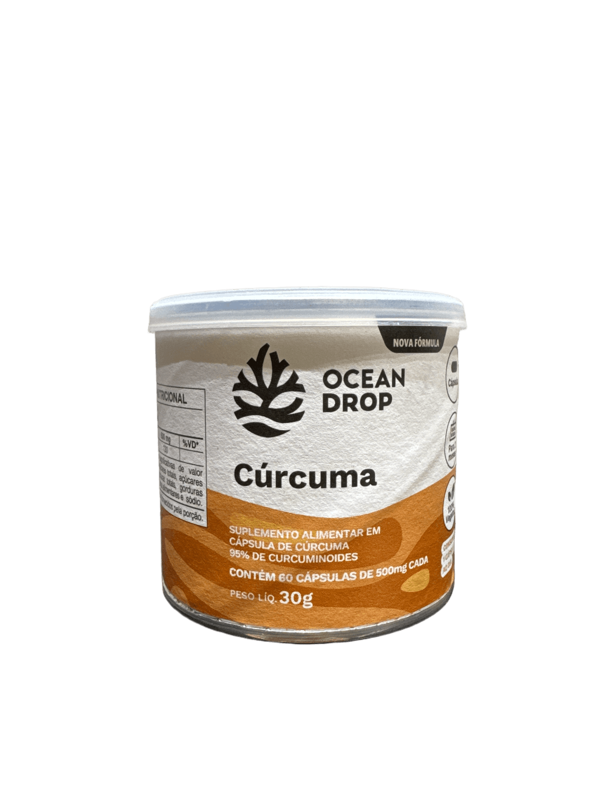 CÚRCUMA 500MG 60 CÁPSULAS — OCEAN DROP