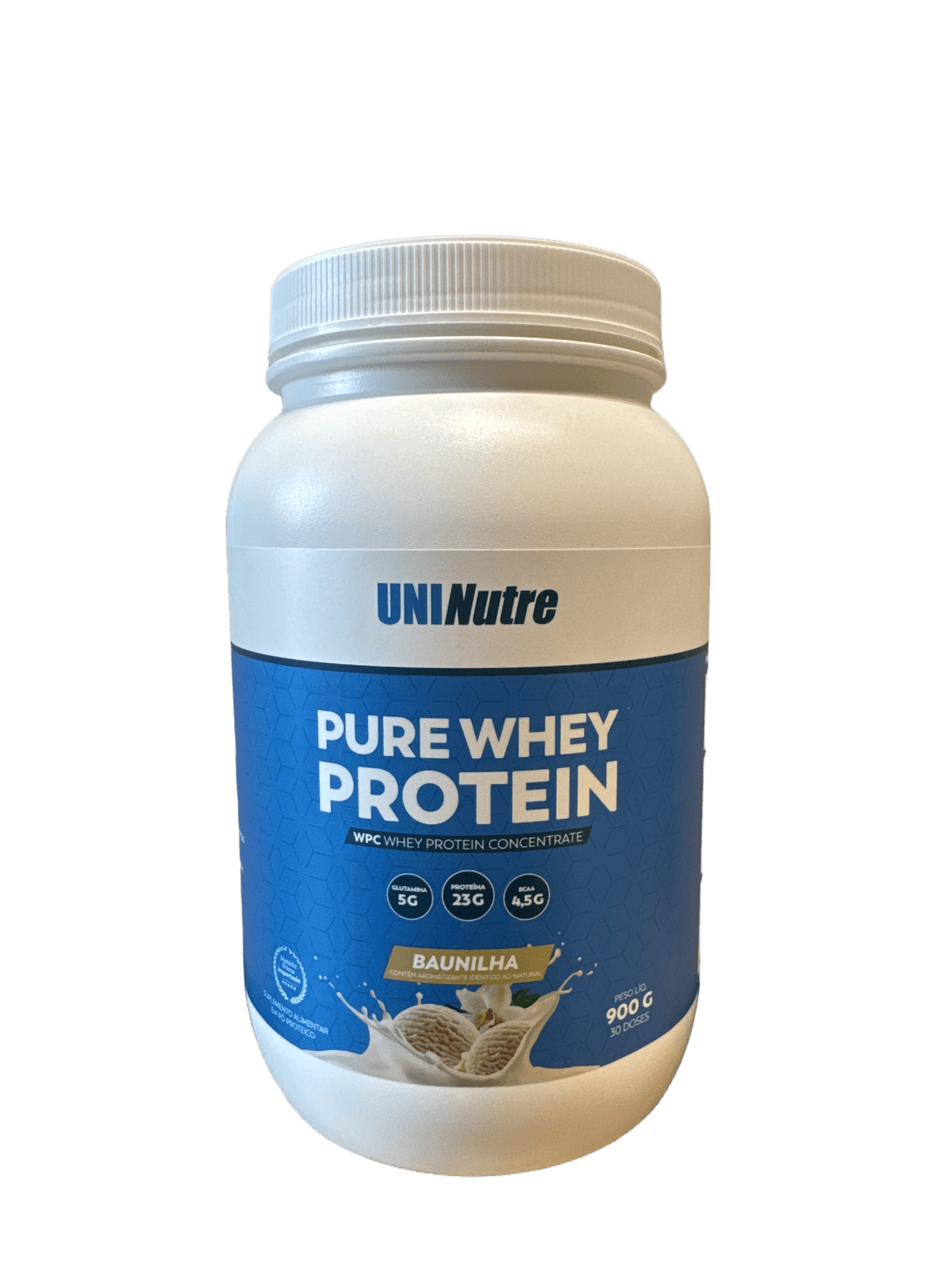 PURE WHEY PROTEIN BAUNILHA 900G — UNINUTRE — UNINUTRE — vista alternativa