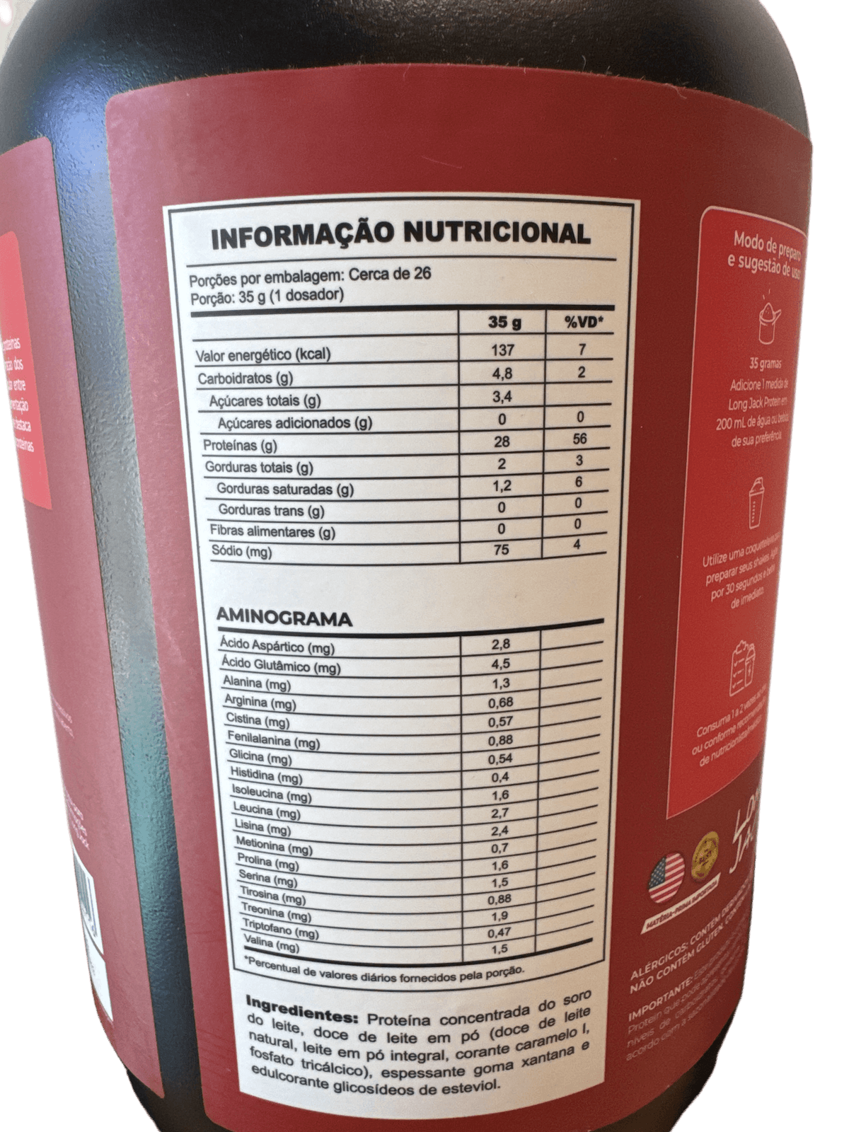 PROTEIN LONG JACK DOCE DE LEITE 900G — LONG JACK