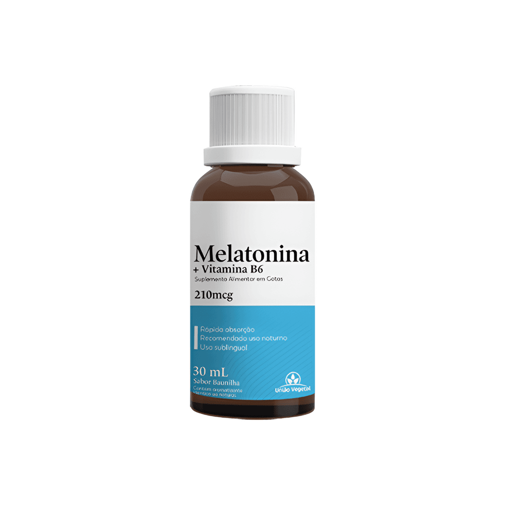 UNIAO VEGETAL MELATONINA COM VITAMINA B6 210MCG 30ML