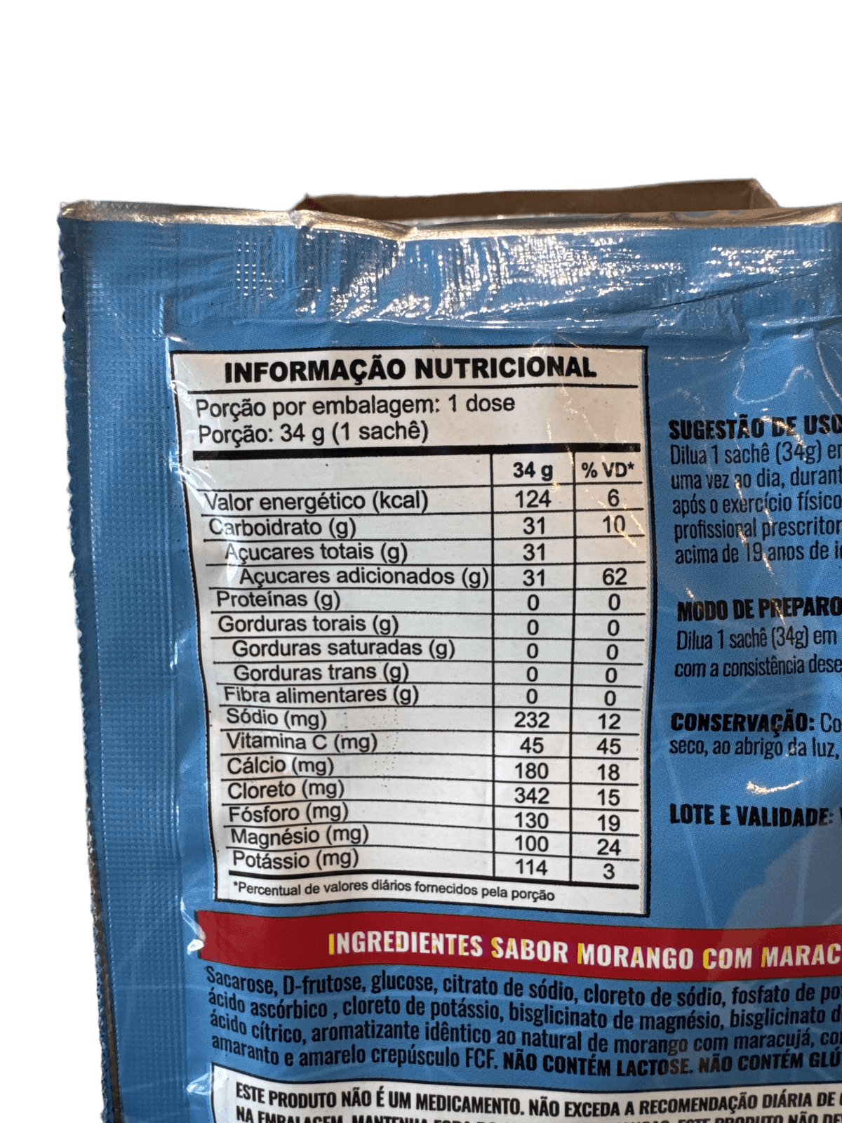 ISOTÔNICO MORANGO COM MARACUJÁ 34G — SHARK PRO — SHARK PRO