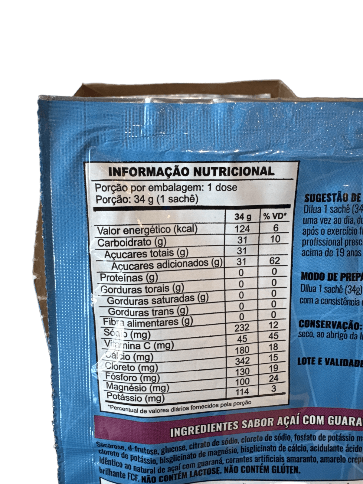 SHARK PRO SACHÊ ISOTÔNICO AÇAÍ COM GUARANÁ 34G — SHARK PRO