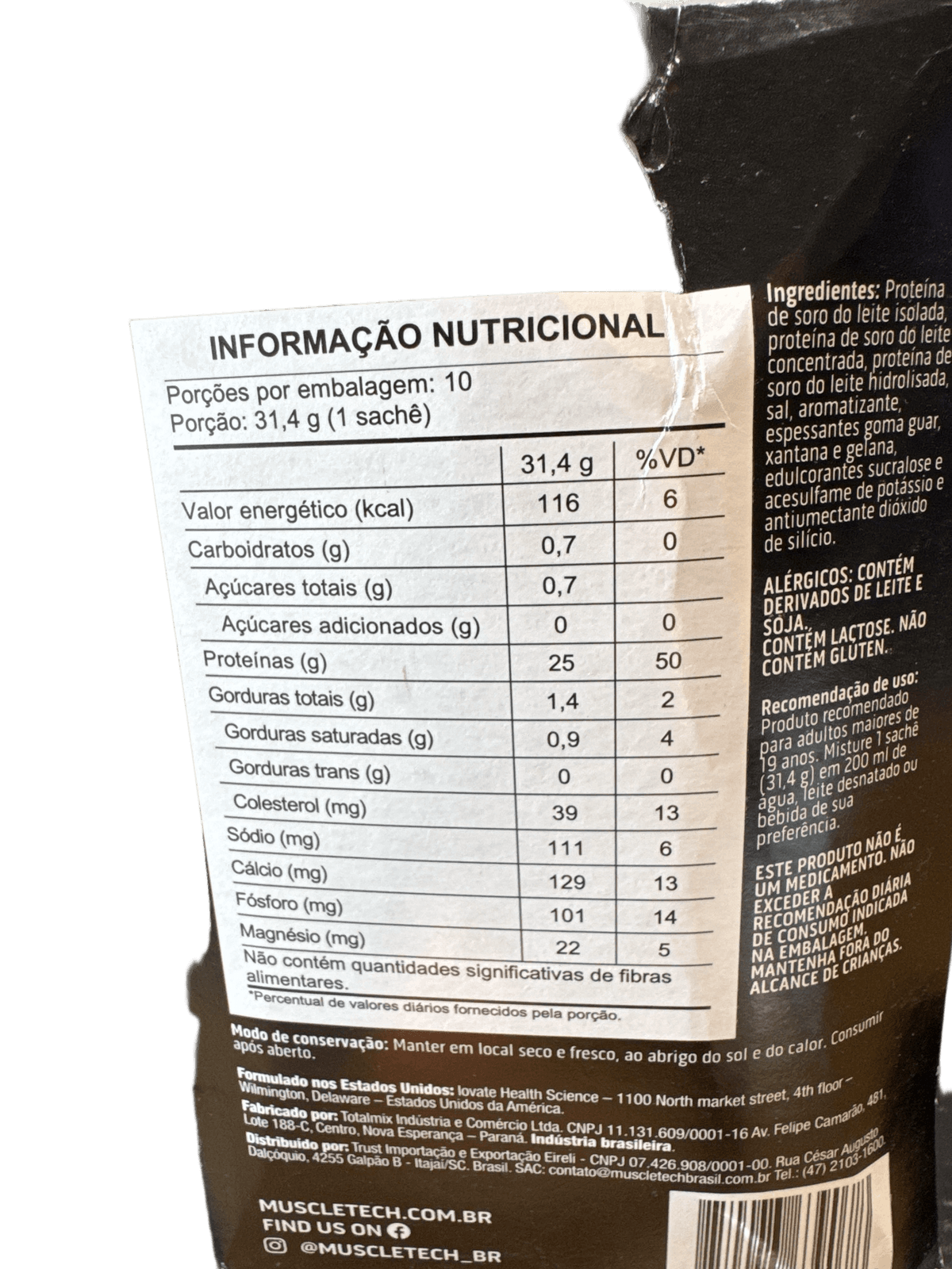 NITRO TECH WHEY GOLD SACHE BAUNILHA 31,4G — MUSCLETECH