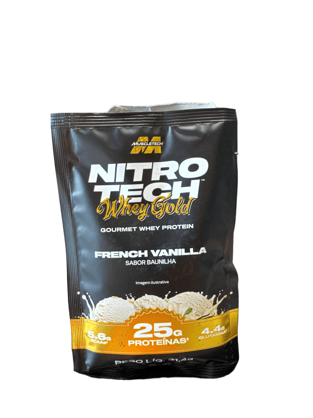 NITRO TECH WHEY GOLD SACHE BAUNILHA 31,4G — MUSCLETECH — vista alternativa