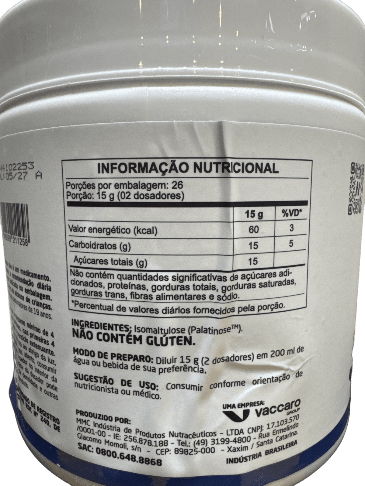 PALATINOSE NATURAL 400G — NUTRATA — SHARK PRO