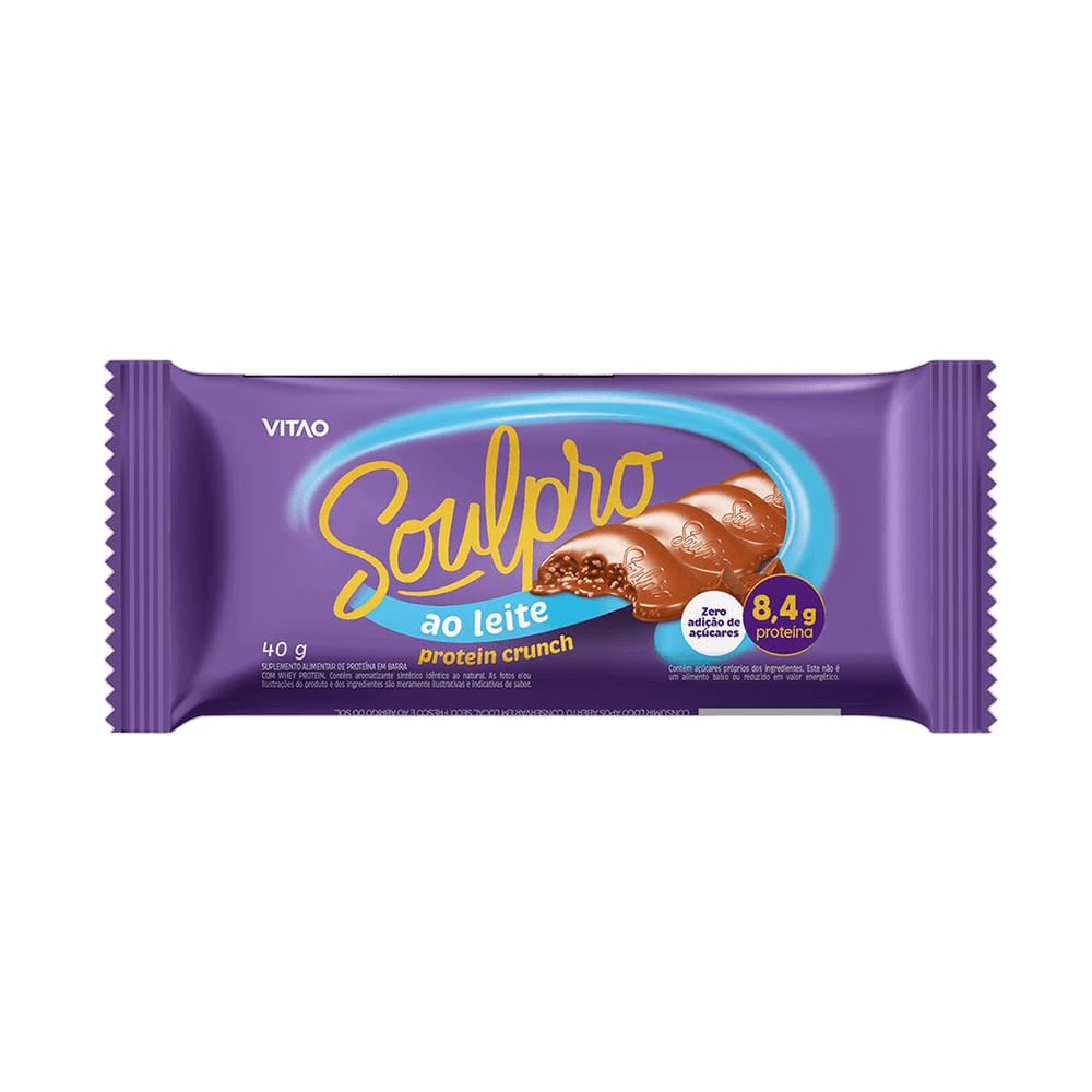 SOULPRO CHOCOLATE AO LEITE ZERO 40G — VITÃO — VITAO
