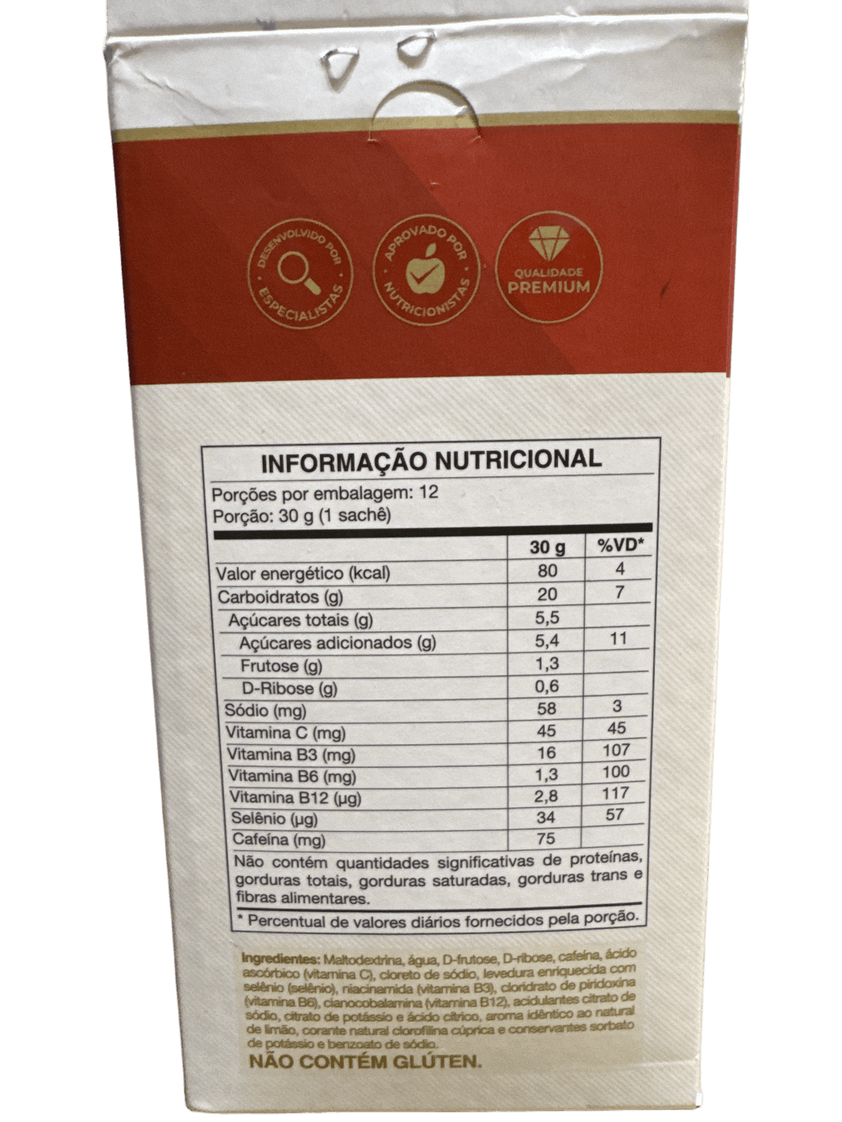 VITAFOR ENDURANCE CAFFEINE LIMÃO GEL 30G — VITAFOR