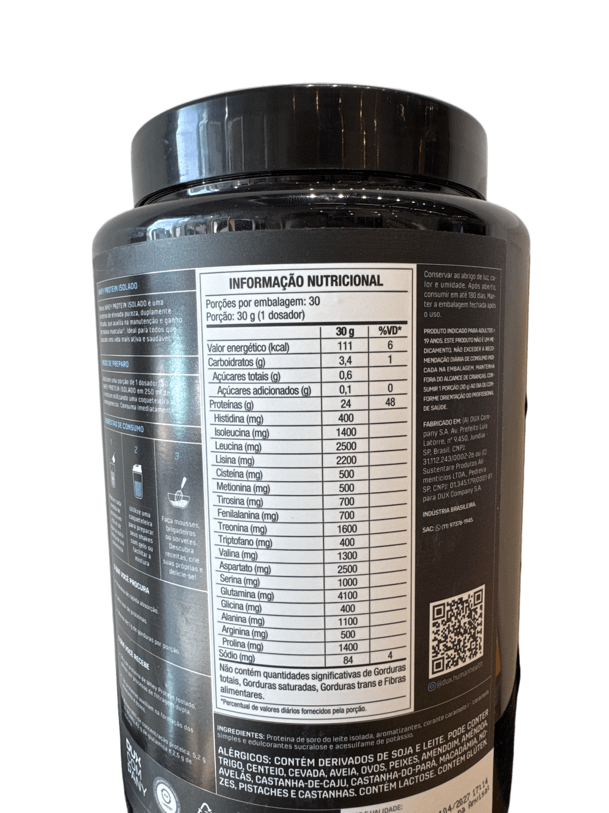 DUX WHEY PROTEIN ISOLADO CARAMELO SALGADO 900G — DUX