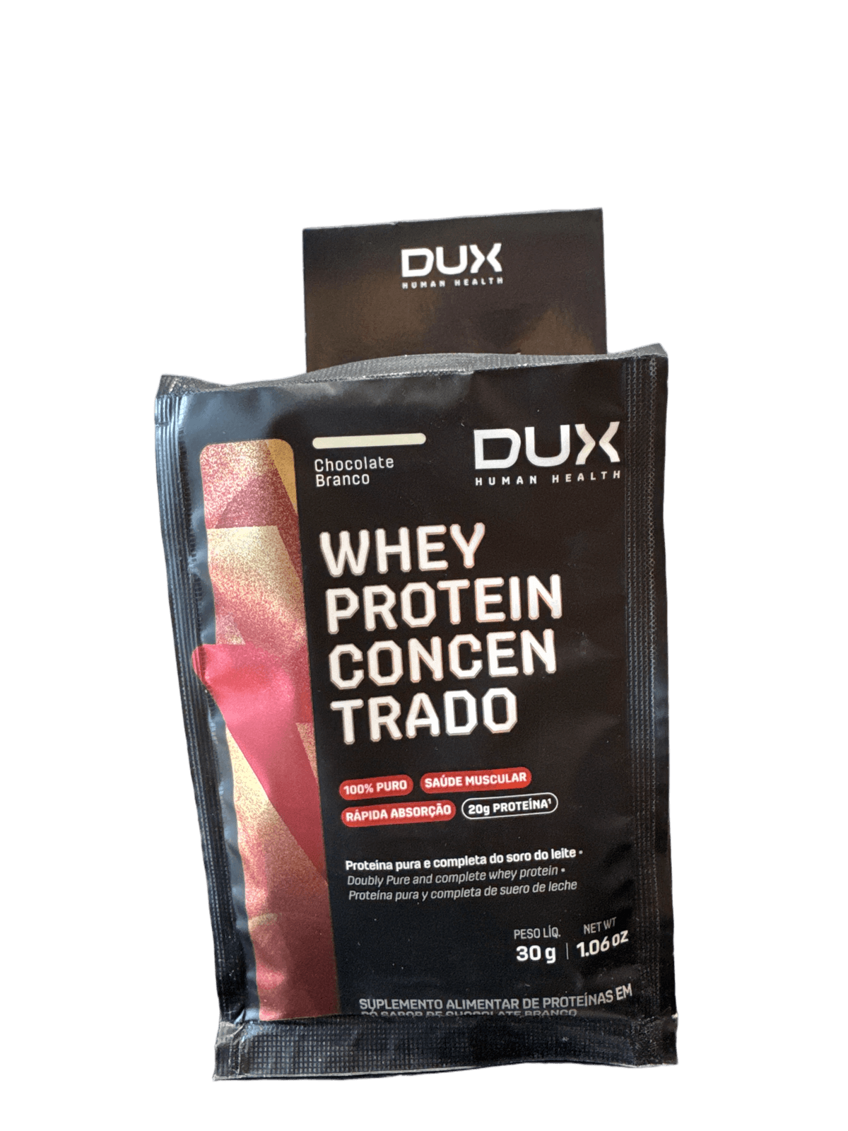 DUX WHEY SACHE CONCENTRADO CHOCOLATE BRANCO 30G — DUX — vista alternativa