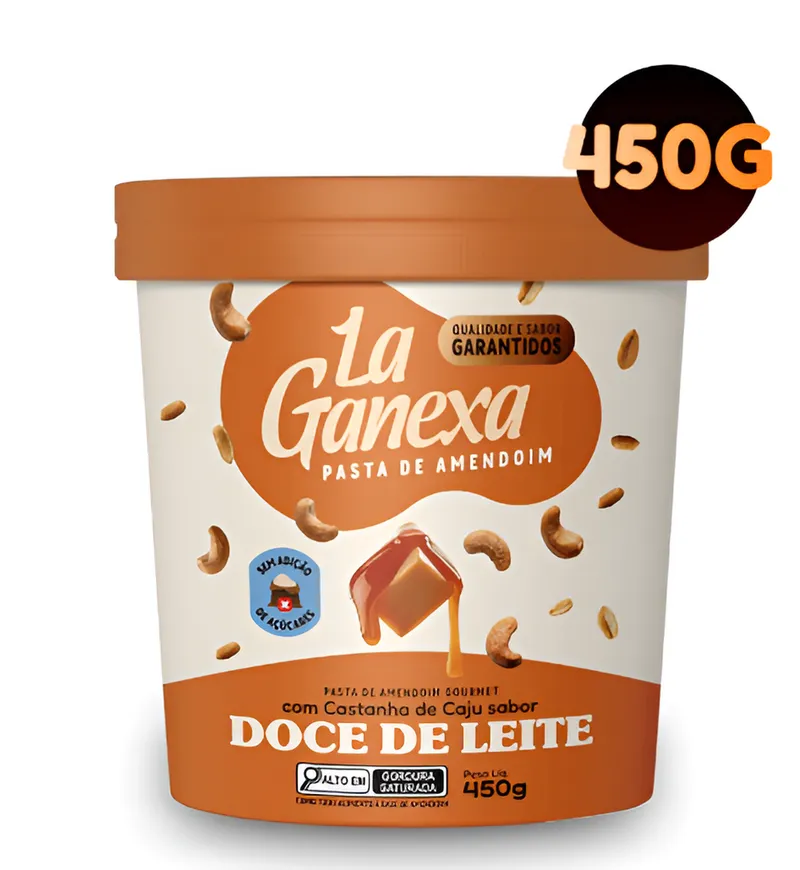 LA GANEXA PASTA DE AMENDOIM 450G DOCE DE LEITE