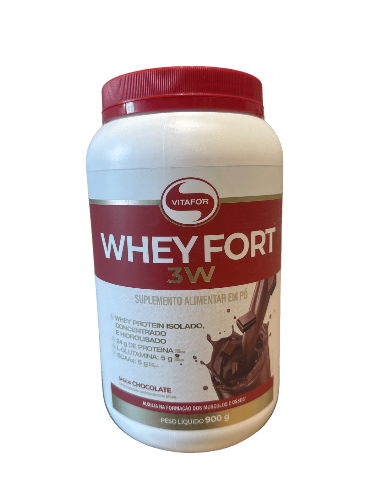 WHEY FORT 3W CHOCOLATE 900G — VITAFOR — VITAFOR — vista alternativa