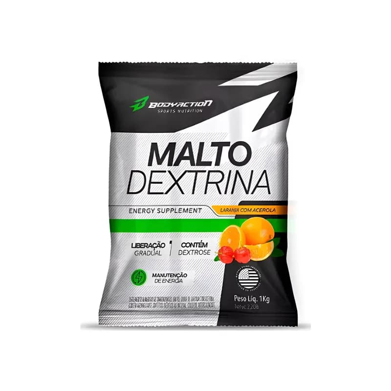 BODYACTION MALTODEXTRINA 1KG LARANJA E ACEROLA