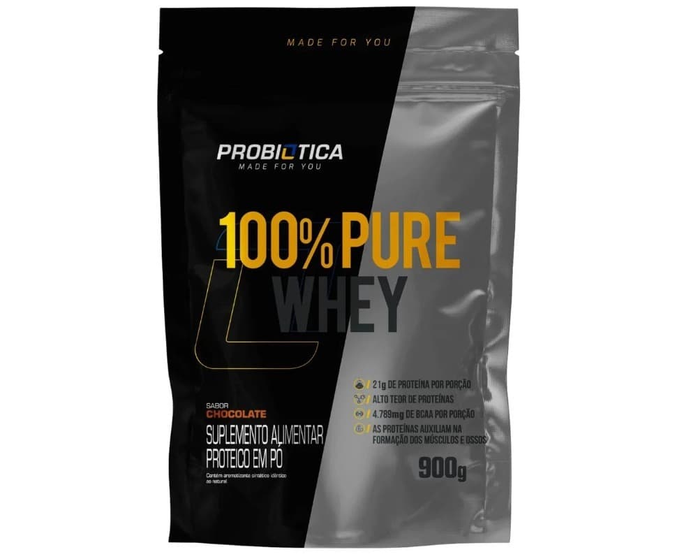 PROBIOTICA 100% PURE WHEY CHOCOLATE REFIL 900G 