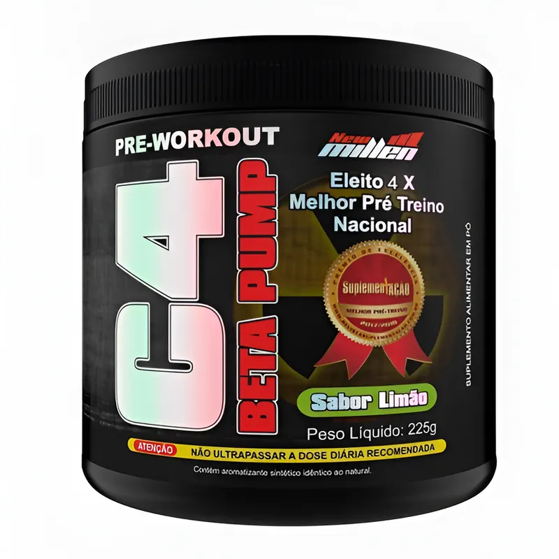 C4 Beta Pump Pré-Workout Limão 225g — New Millen — NEW MILLEN