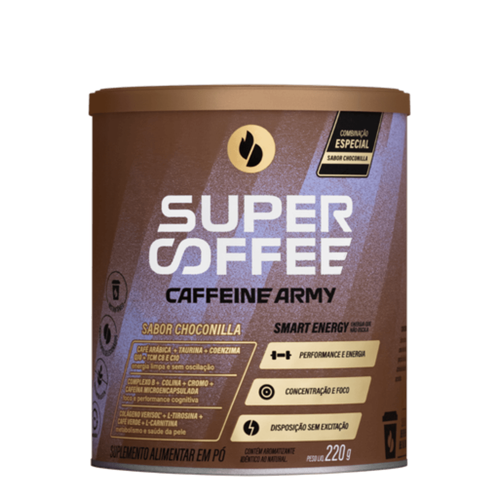 CAFFEINE ARMY SUPERCOFFEE CHOCONILLA 220G 
