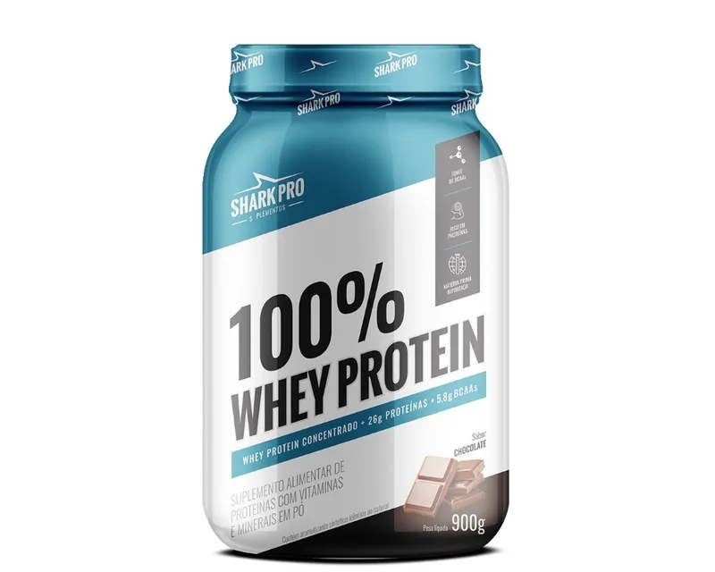 100% Whey Protein 900g Chocolate — Shark Pro — SHARK PRO