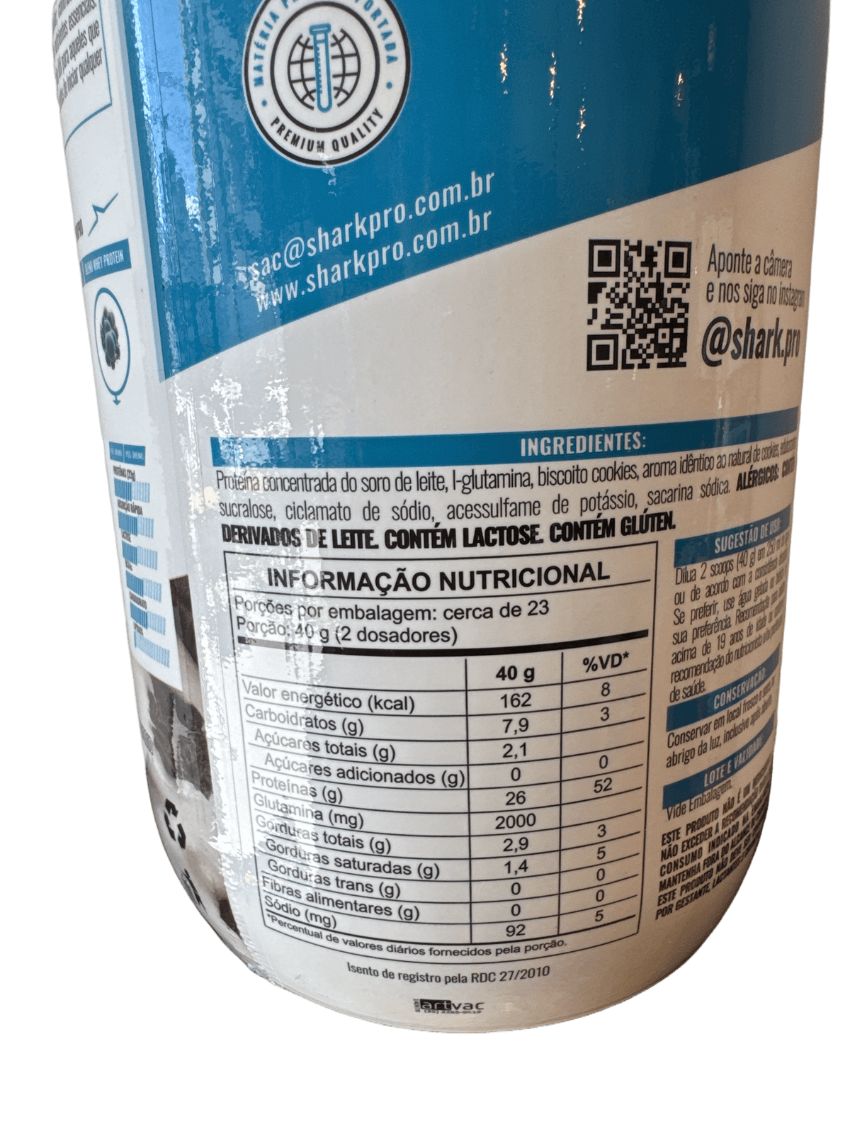 100% WHEY PROTEIN 900G COOKIES — SHARK PRO