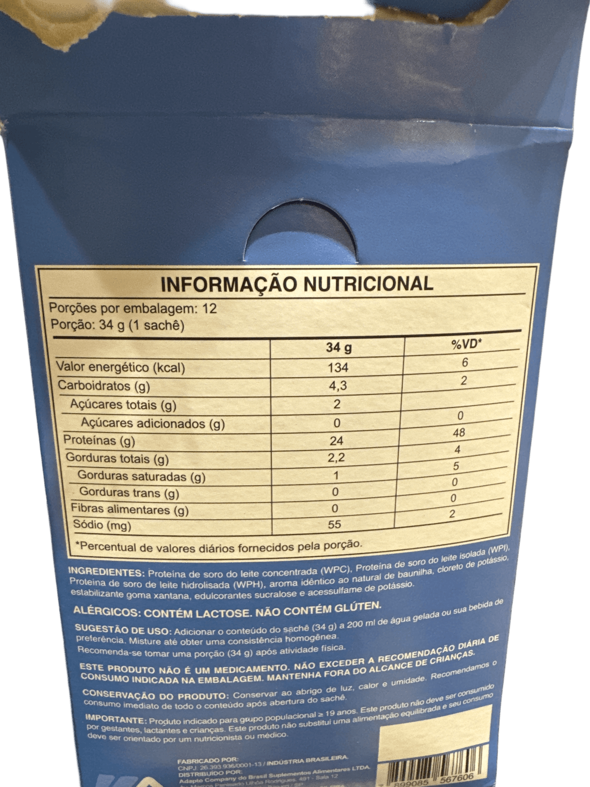 TASTY WHEY VANILLA CREAM 34G — ADAPTOGEN
